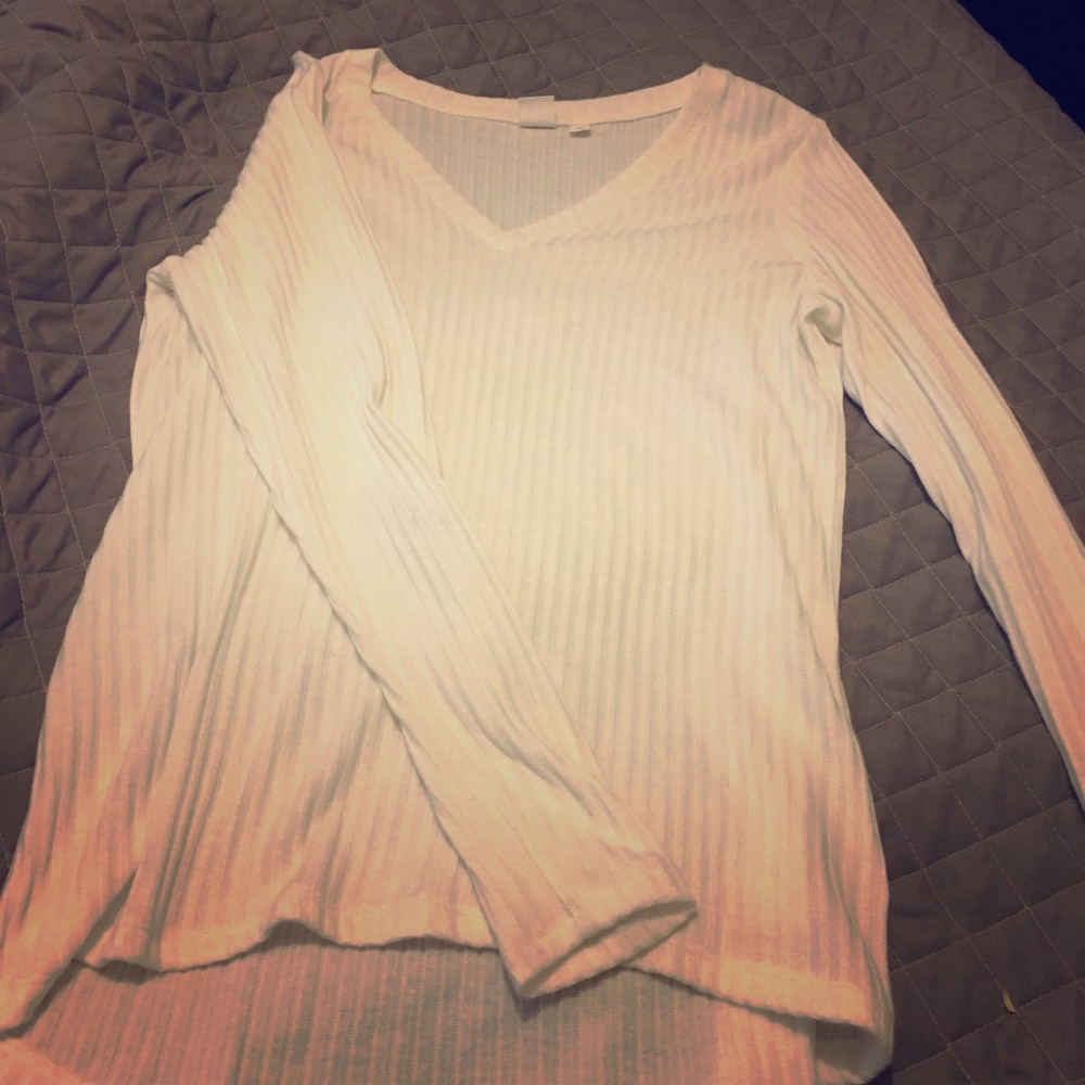 Long sleeve off white sweater